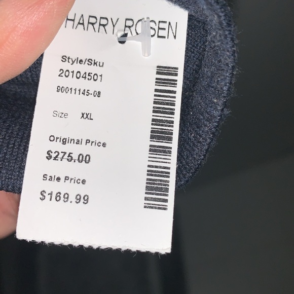 NWT Raffi 100% Cotton Long Sleeve Cardigan. Size XXL in charcoal and grey. - Picture 8 of 10